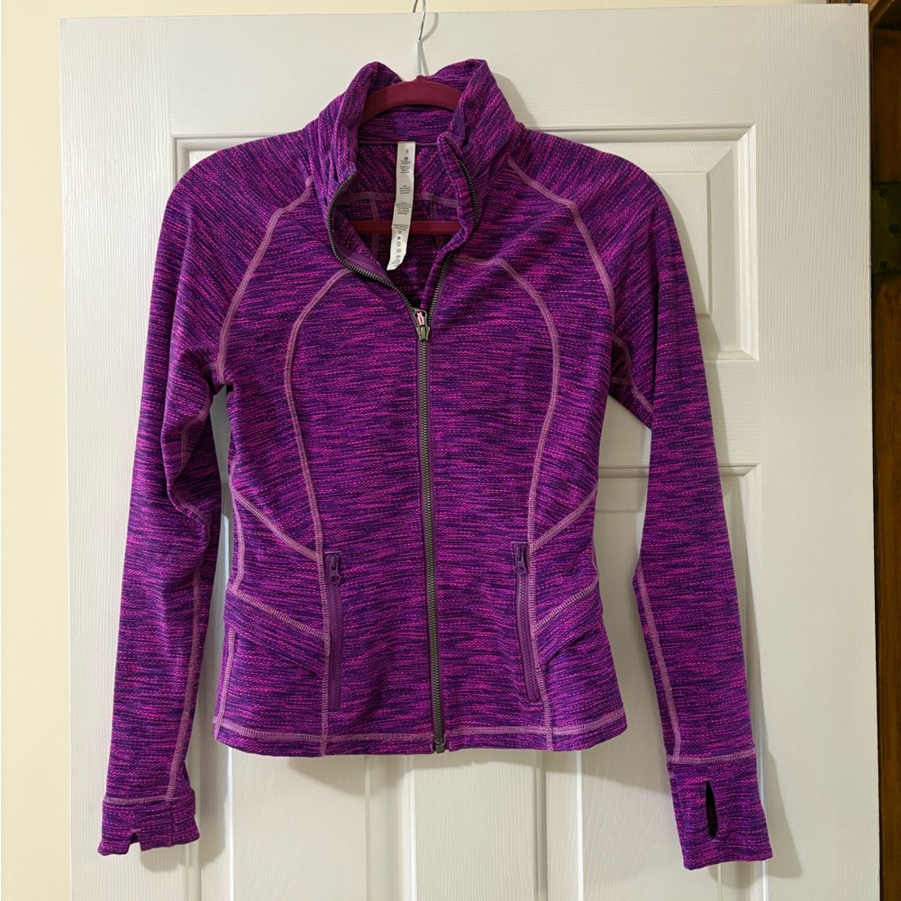 Lululemon Hustle in your Bustle Purple Zip-Up Jacket